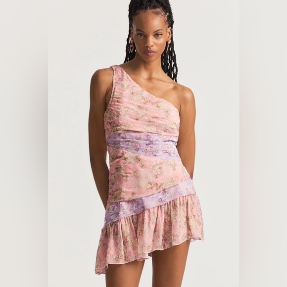 NWT LoveShackFancy Zietta Dress in dusty Amethyst Sz 4 - Picture 3 of 16